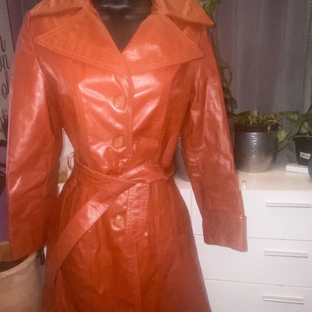 70s Vintage Prices of Oakland Genuine Leather Trench Coat